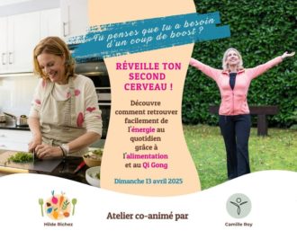 Second cerveau (Publication Facebook) Atelier pour retrouver de l'énergie grâce au Qi Gong et à l'alimentation